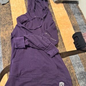 BP Born Primitive purple hoodie w cutout detail on back Sz L VGUC